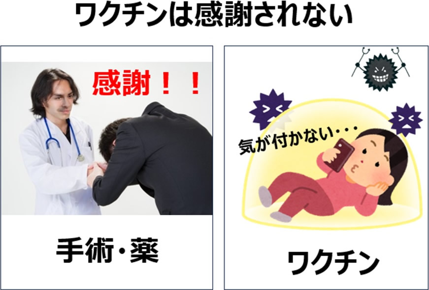 ワクチンは感謝されない