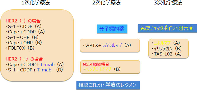 推奨される化学療法レジメン