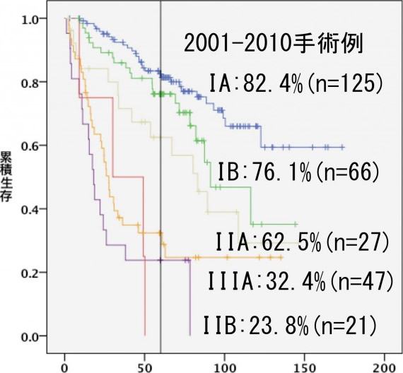 全生存期間（5年生存率）